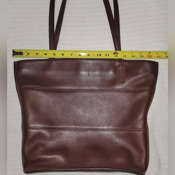 Vintage Coach Tribeca Mohogany Leather Tote Bag - Picture 10 of 16